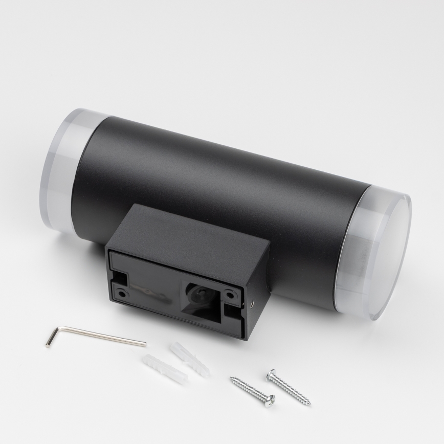 Brilagi - LED RGBW himmennettävä ulkoseinävalaisin MATERA 2xGU10/4,8W/230V 3000K IP54 musta + kaukosäädin