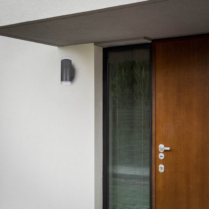 Brilagi - LED RGBW himmennettävä ulkoseinävalaisin MATERA 2xGU10/6W/230V 3000K IP54 antrasiitti + kaukosäädin