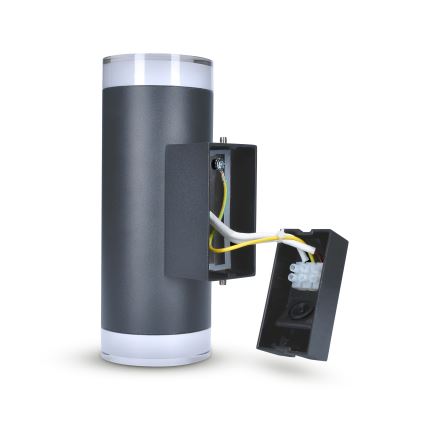 Brilagi - LED RGBW himmennettävä ulkoseinävalaisin MATERA 2xGU10/6W/230V 3000K IP54 antrasiitti + kaukosäädin