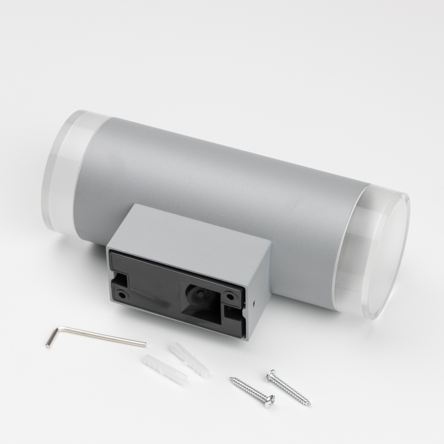 Brilagi - LED RGBW himmennettävä ulkoseinävalaisin MATERA 2xGU10/6W/230V 3000K IP54 harmaa + kauko-ohjain