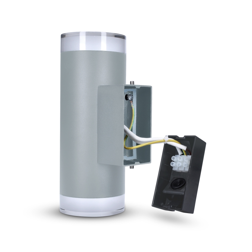 Brilagi - LED RGBW himmennettävä ulkoseinävalaisin MATERA 2xGU10/6W/230V 3000K IP54 harmaa + kauko-ohjain