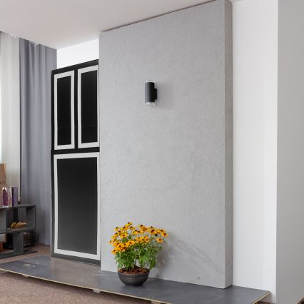 Brilagi - LED RGBW himmennettävä ulkoseinävalaisin MATERA 2xGU10/6W/230V 3000K IP54 musta + kaukosäädin