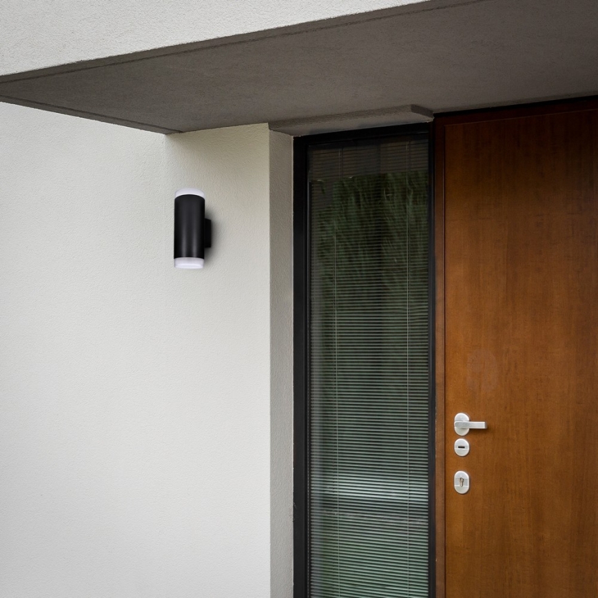 Brilagi - LED RGBW himmennettävä ulkoseinävalaisin MATERA 2xGU10/6W/230V 3000K IP54 musta + kaukosäädin