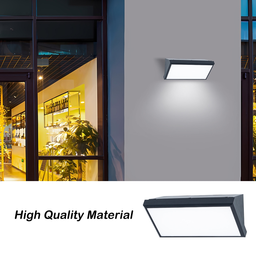 Brilagi - LED RGBW himmennettävä ulkoseinävalaisin TRIANGLE 1xE27/9W/230V 2700-6500K IP65 antrasiitti