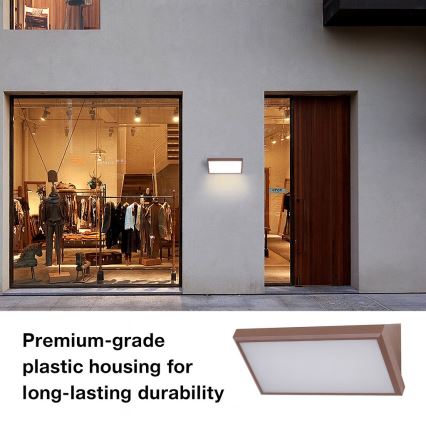 Brilagi - LED RGBW himmennettävä ulkoseinävalaisin TRIANGLE 1xE27/9W/230V 2700-6500K IP65 ruskea