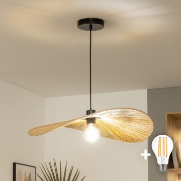 Brilagi - LED-riippuvalaisin CERIA BOHO ripustuslangalla 1xE27/40W/230V, halkaisija 60 cm, raffia