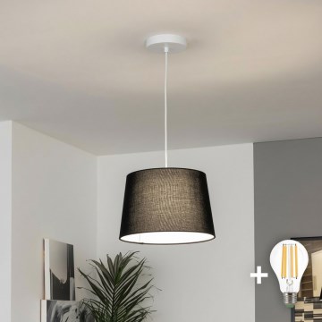 Brilagi - LED-riippuvalaisin CERIA vaijerikiinnityksellä 1xE27/40W/230V Ø 30 cm musta