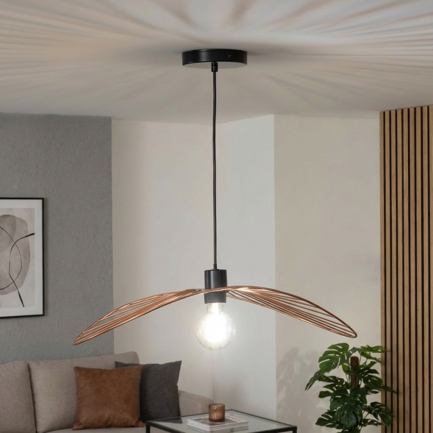 Brilagi - LED-riippuvalaisin CERIA WIRE 1xE27/40W/230V 40x56 cm pronssi