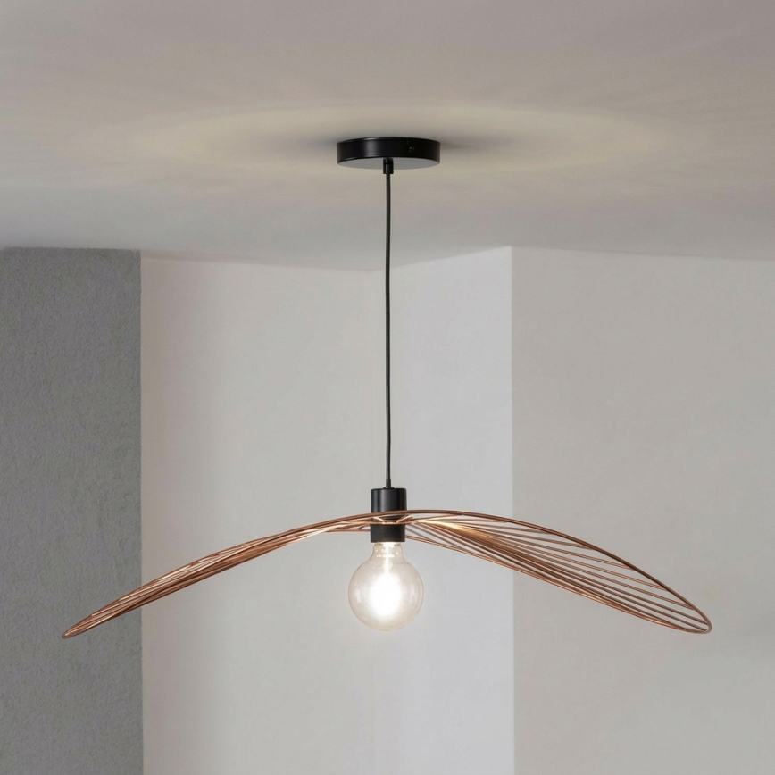 Brilagi - LED-riippuvalaisin CERIA WIRE vaijerilla 1xE27/40W/230V 60x80 cm pronssi