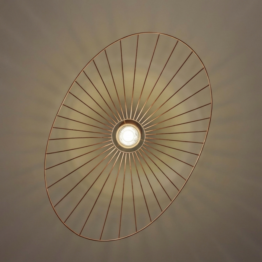 Brilagi - LED-riippuvalaisin CERIA WIRE vaijerilla 1xE27/40W/230V 60x80 cm pronssi