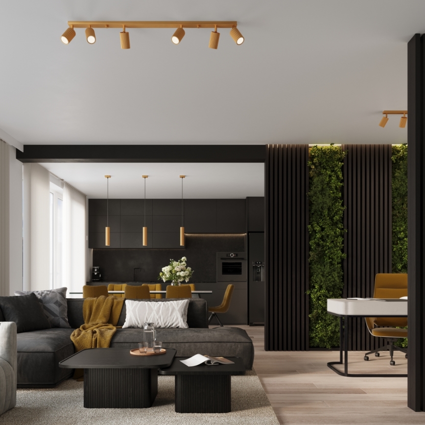 Brilagi - LED-riippuvalaisin CRESTO kaapelilla 1xGU10/10W/230V, kultainen