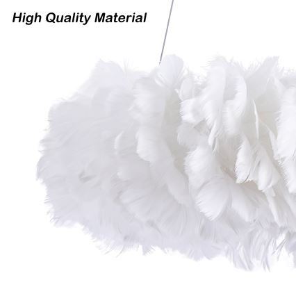 BRILAGI - LED-riippuvalaisin FEATHER, kaapelikiinnitys, 3xE27/40W/230V + 3xLED/3W, Ø 50 cm, valkoinen