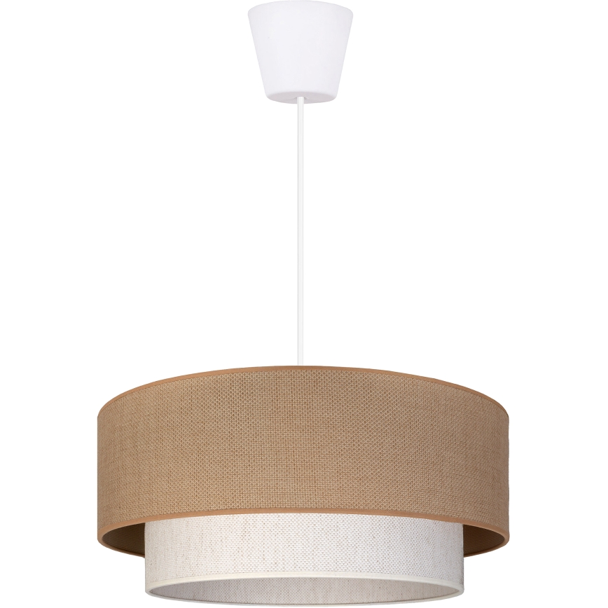 Brilagi - LED-riippuvalaisin johdolla BOHO ECO 1xE27/10W/230V halkaisija 40 cm beige/kerma
