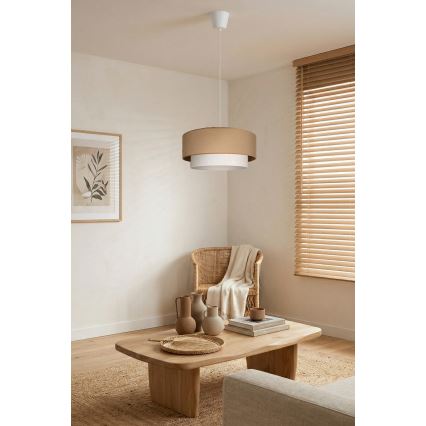 Brilagi - LED-riippuvalaisin johdolla BOHO ECO 1xE27/10W/230V halkaisija 40 cm beige/kerma