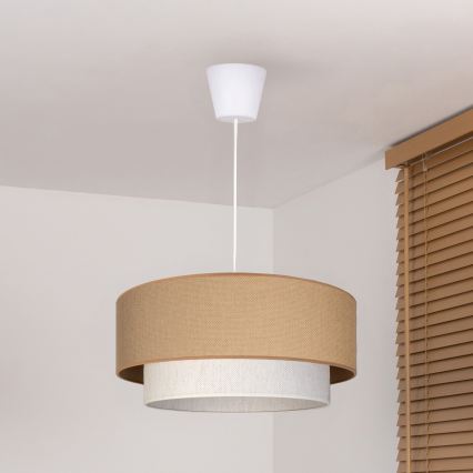 Brilagi - LED-riippuvalaisin johdolla BOHO ECO 1xE27/10W/230V halkaisija 40 cm beige/kerma