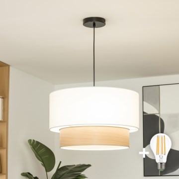 Brilagi - LED-riippuvalaisin johdolla CERIA 1xE27/40W/230V halkaisija 50 cm valkoinen/beige
