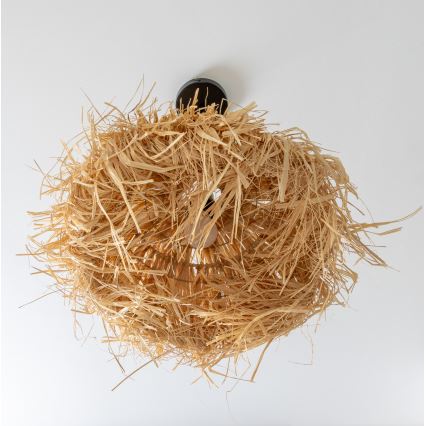 Brilagi - LED-riippuvalaisin johdolla CERIA BOHO 1xE27/40W/230V, halkaisija 40 cm, rafia