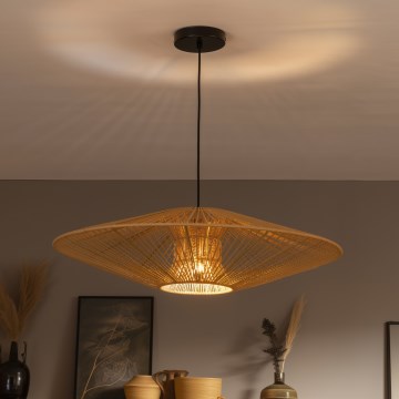Brilagi - LED-riippuvalaisin johdolla CERIA BOHO 1xE27/40W/230V halkaisija 70 cm musta/ruskea