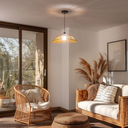 Brilagi - LED-riippuvalaisin johdolla CERIA BOHO 1xE27/40W/230V Ø 50 cm ruskea