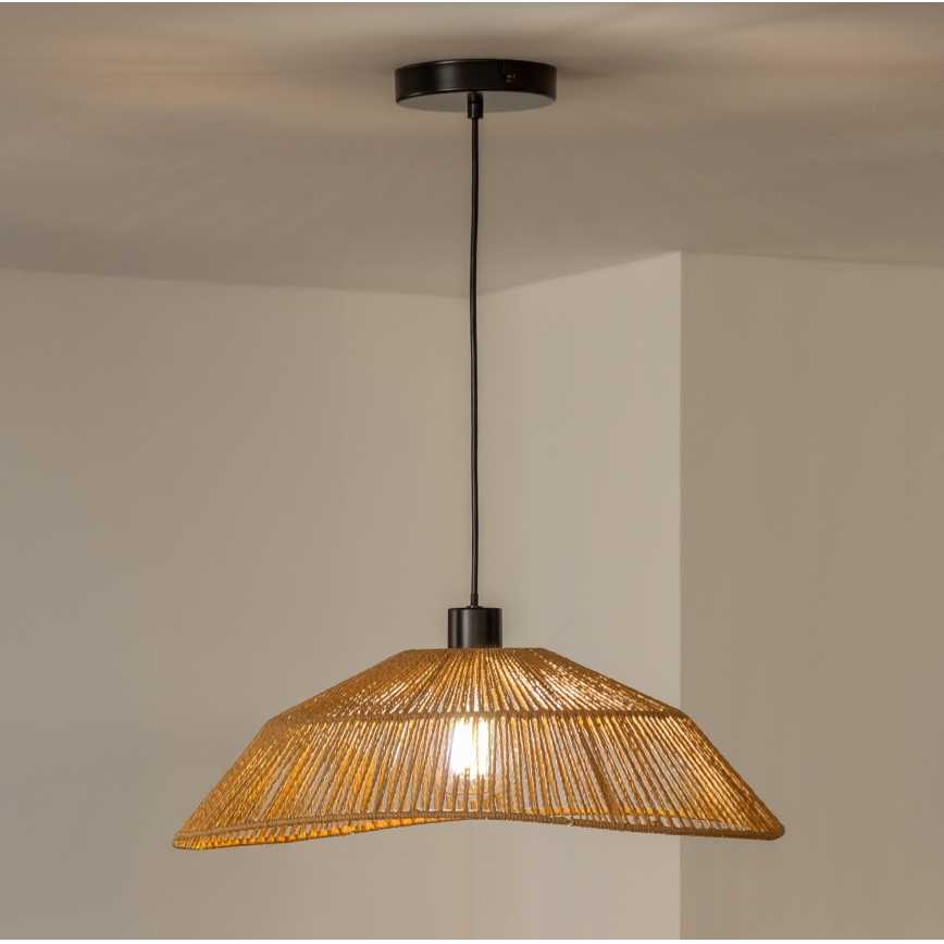 Brilagi - LED-riippuvalaisin johdolla CERIA BOHO 1xE27/40W/230V Ø 50 cm ruskea