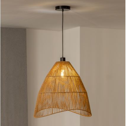 Brilagi - LED-riippuvalaisin johdolla CERIA BOHO 1xE27/40W/230V ø 50 cm ruskea