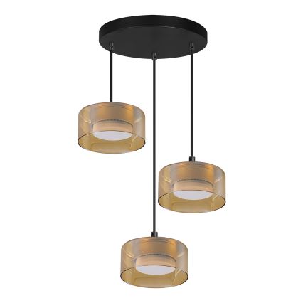 Brilagi - LED-riippuvalaisin kaapelilla AURA LUX 3xGX53/13W/230V musta/kultainen