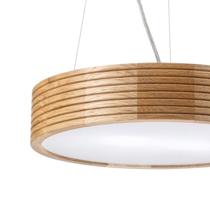 Brilagi - LED-riippuvalaisin kaapelilla CARVALHO MODERN 2xE27/60W/230V tammi, halkaisija 37,5 cm
