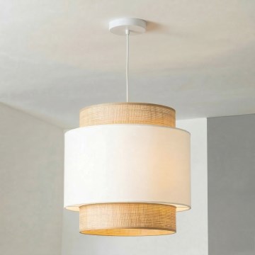 Brilagi - LED-riippuvalaisin kaapelilla CERIA 1xE27/40W/230V halkaisija 40 cm beige/valkoinen