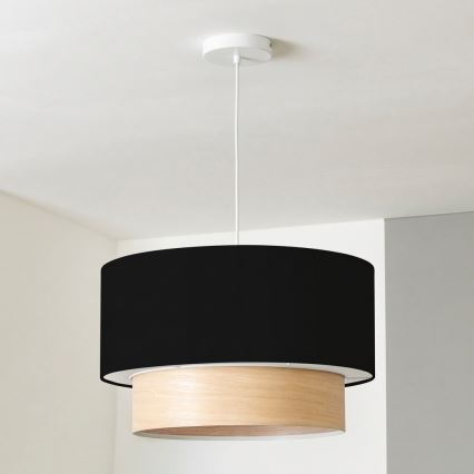 Brilagi - LED-riippuvalaisin kaapelilla CERIA 1xE27/40W/230V halkaisija 50 cm musta/beige