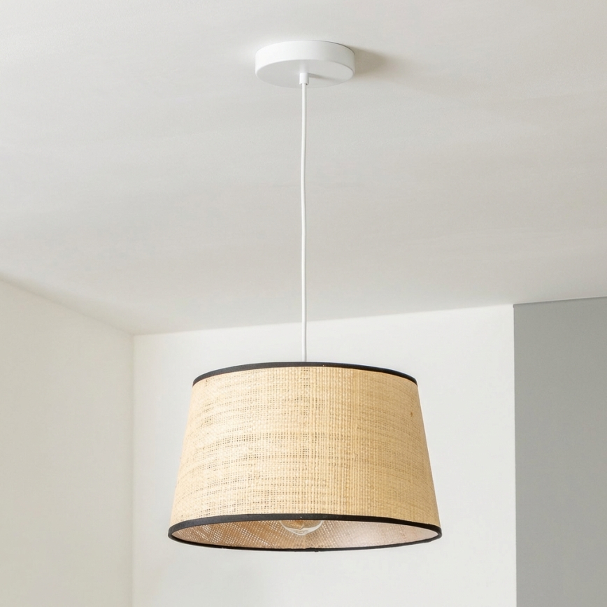 Brilagi - LED-riippuvalaisin kaapelilla CERIA 1xE27/40W/230V Ø 35 cm beige