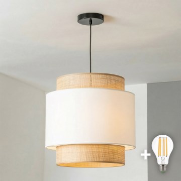 Brilagi - LED-riippuvalaisin kaapelilla CERIA 1xE27/40W/230V Ø 40 cm musta/beige/valkoinen