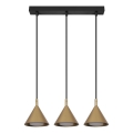 BRILAGI - LED Riippuvalaisin kaapelilla CONE TRIPLE 3xGX53/15W/230V kullanvärinen
