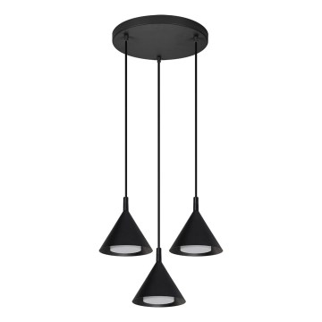 BRILAGI - LED Riippuvalaisin kaapelilla CONE TRIPLE ROUND 3xGX53/15W/230V musta