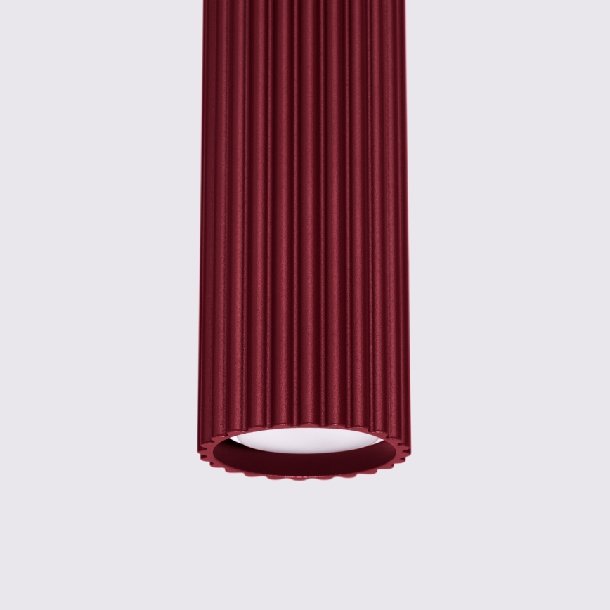 Brilagi - LED-riippuvalaisin kaapelilla CRESTO 1xGU10/10W/230V viininpunainen