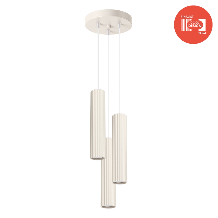 Brilagi - LED-riippuvalaisin kaapelilla CRESTO 3xGU10/10W/230V kermanvärinen