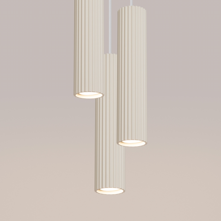Brilagi - LED-riippuvalaisin kaapelilla CRESTO 3xGU10/10W/230V kermanvärinen