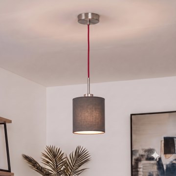 Brilagi - LED-riippuvalaisin kaapelilla NUBILA 1xE27/60W/230V halkaisija 14 cm punainen/antrasiitti