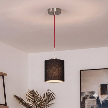 Brilagi - LED-riippuvalaisin kaapelilla NUBILA 1xE27/60W/230V, halkaisija 14 cm, punainen/musta