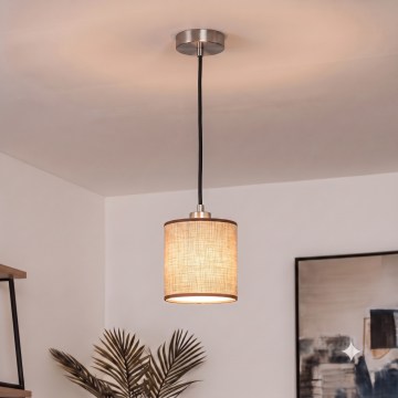 Brilagi - LED-riippuvalaisin kaapelilla NUBILA 1xE27/60W/230V Ø 14 cm musta/ruskea