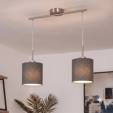 Brilagi - LED-riippuvalaisin kaapelilla NUBILA 2xE27/60W/230V antrasiitti