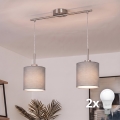 Brilagi - LED-riippuvalaisin kaapelilla NUBILA 2xE27/60W/230V vaaleanharmaa
