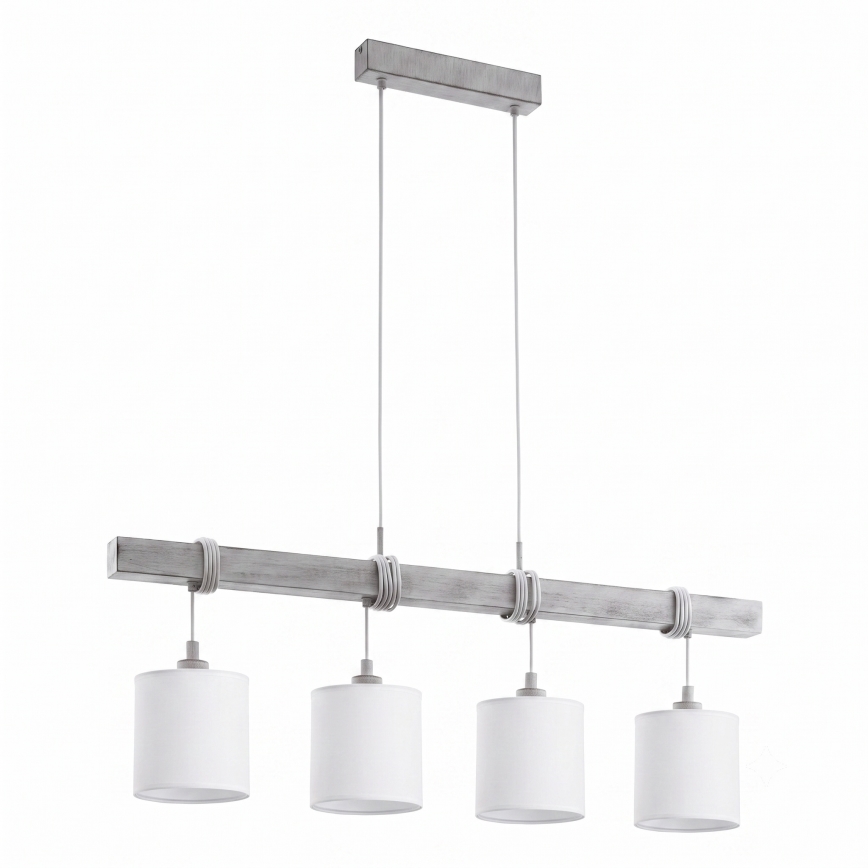 BRILAGI - LED-riippuvalaisin kaapelilla NUBILA 4xE27/60W/230V harmaa/valkoinen