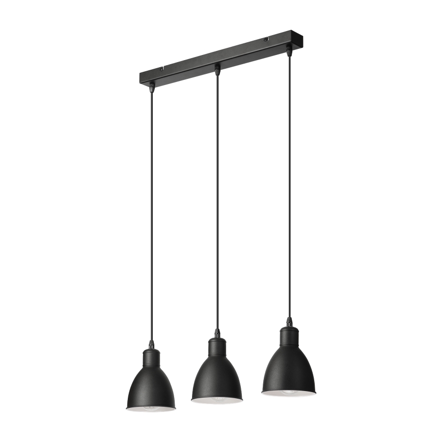 Brilagi - LED-riippuvalaisin kaapelilla RIDDY 3xE27/60W/230V musta
