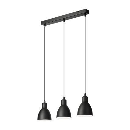 Brilagi - LED-riippuvalaisin kaapelilla RIDDY 3xE27/60W/230V musta