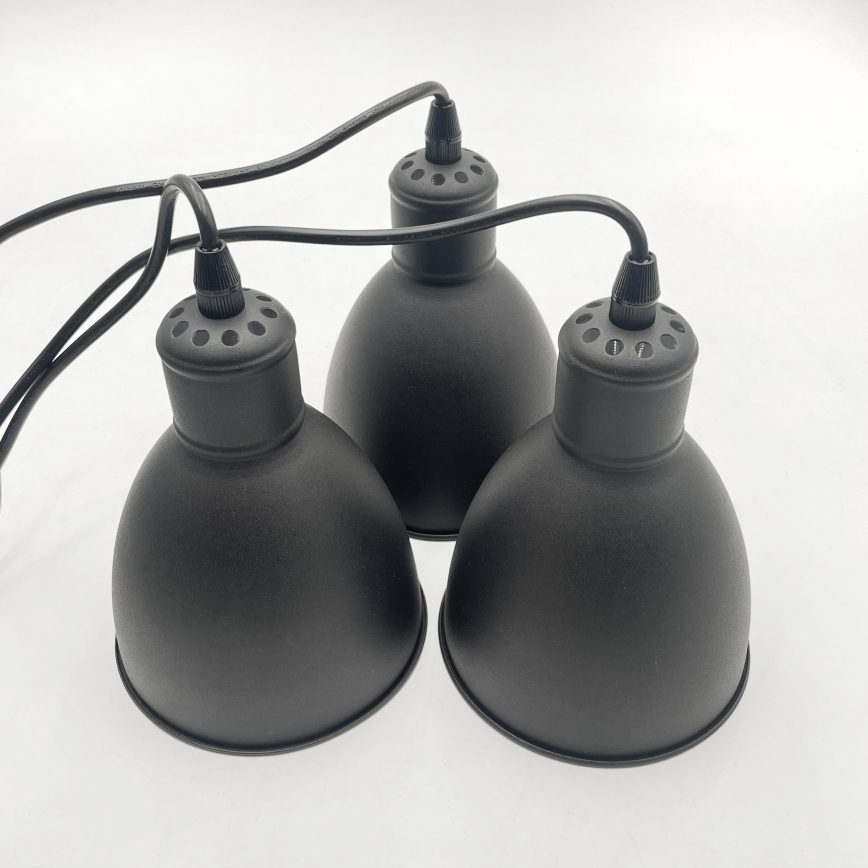 Brilagi - LED-riippuvalaisin kaapelilla RIDDY 3xE27/60W/230V musta