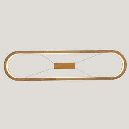 Brilagi - LED-riippuvalaisin kaapelilla UMEA WOOD LED/40W/230V 90x22 cm kumipuu