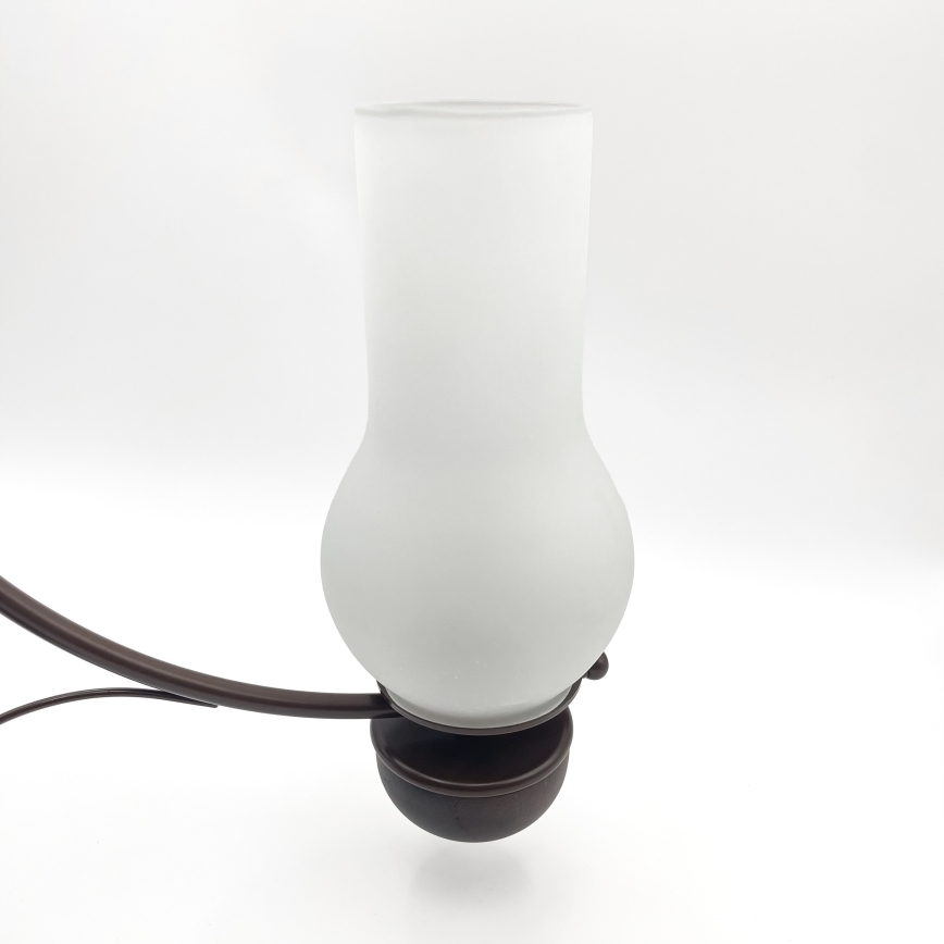 Brilagi - LED-riippuvalaisin ketjulla COTTAGE 3xE14/40W/230V pyökki/ruskea/valkoinen
