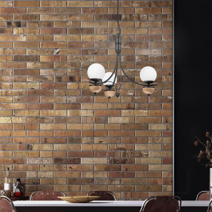 Brilagi - LED-riippuvalaisin ketjulla COTTAGE 3xG9/40W/230V tammi/valkoinen