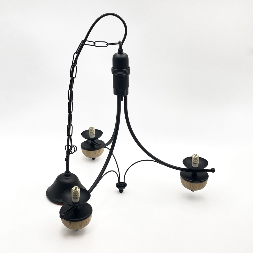 Brilagi - LED-riippuvalaisin ketjulla COTTAGE 3xG9/40W/230V tammi/valkoinen