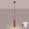 Brilagi - LED-riippuvalaisin köydellä CRESTO 1xGU10/10W/230V punainen